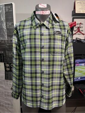 NWT Nike SB Eric koston Flannel Long Sleeve Button Down Shirt Mens XL Loose Fit